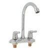 Sink Faucet 2 Handle 2 Holes Deck Plate Design Hot