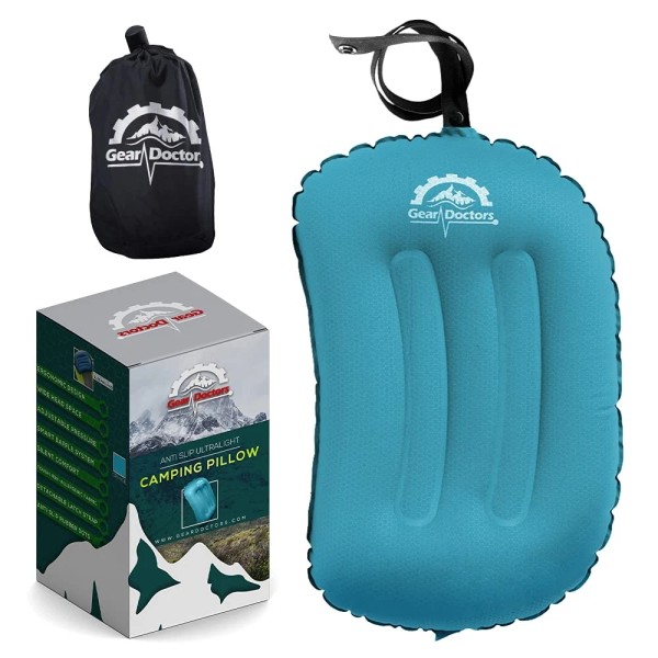 Gear Doctors Camping Pillow Inflatable Pillow Camp Pillow Backpacking Pillow