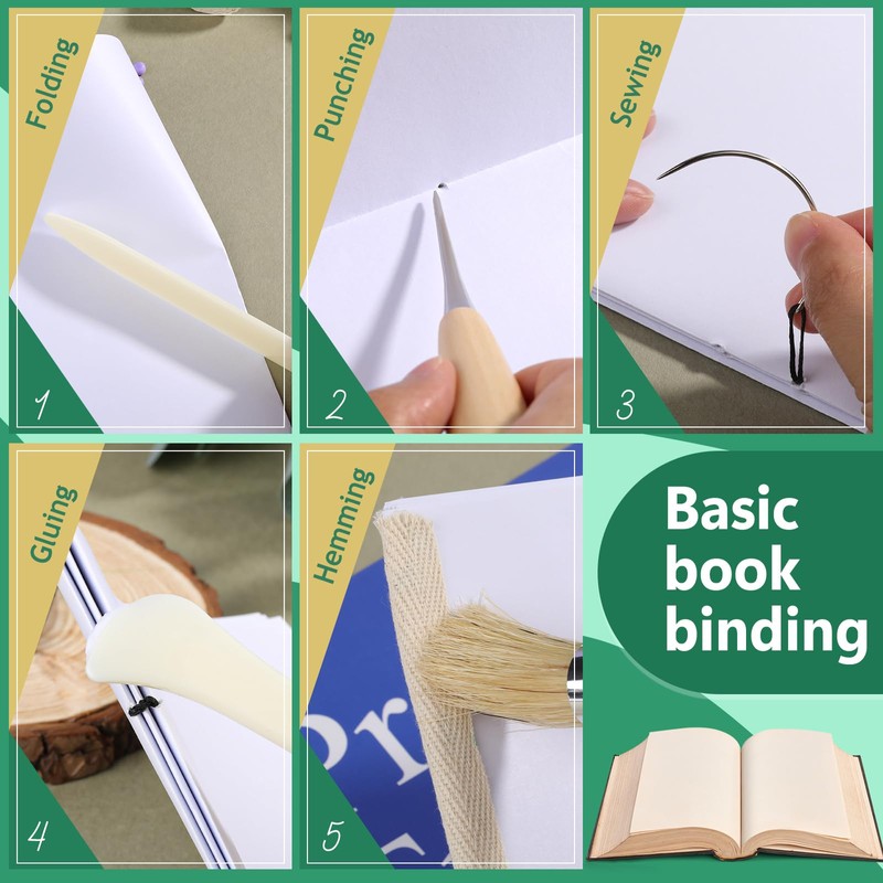 65 Pcs Book Binding Kits Book Binding Materials Bone Folder