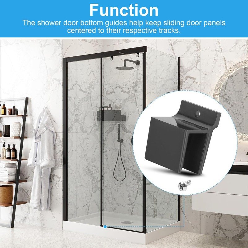 M6209 Sliding Shower Door Bottom Track, 1/2-inch Channel, Suitable for