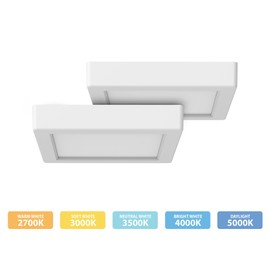 Koda Pro Series 4" Square LED Ceiling Lights with Adjustable White Color (2-Pack)