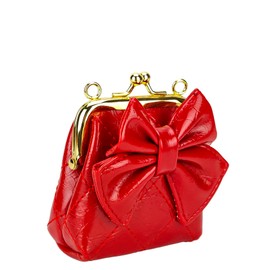 COOLOYA Women's Mini Bowknot Clasp Cute Bags Clutch Purse Bag Crossbody Shoulder Retro Handbags, Red, One Size, Soft