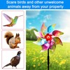 5PCS Bird Scarers Windmills For Garden,Multicolour Reflective Bird Deterrent Windmill