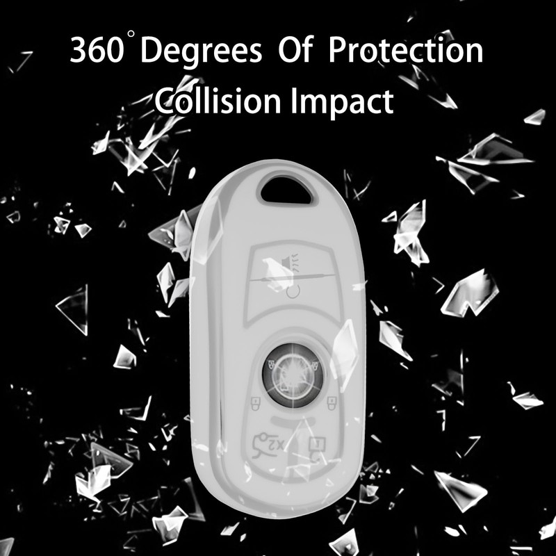 WORCAS Soft TPU Key Fob Cover Case Compatible with Buick
