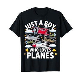 Aircraft Lovers Just A Boy Who Loves Planes Airplane T-Shirt