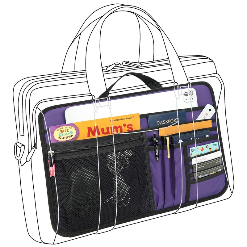 Large Briefcase Insert Organizer for Work Office File Document Laptop