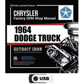1964 Dodge Truck Factory OEM Shop Manuals on USB