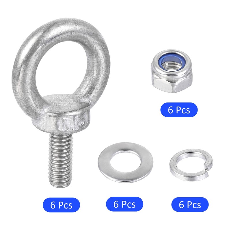 M METERXITY 6 Sets Mechanical Shoulder Hanging Eye Bolts Chandelier