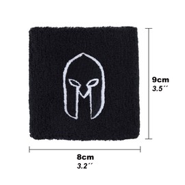 Sparta Helmet Sweatband Skull Embroidery Sweatband Embroidered & Absorbent Terry Cloth Hard Rock Biker Martial Arts Martial Arts Wristband Festival Gift Sweat Bracelet
