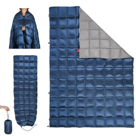 Manta de camping de plumón para uso al aire última intervensión, manta de viaje hinchada, manta de saco de dormir hinchada, colcha impermeable para camping, viajes, avión, senderismo,