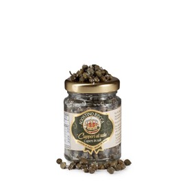 Agostino Recca Capers in Sea Salt - Pickled Capers Best for Sauces, Meats, & Garnishes (2.2 oz)