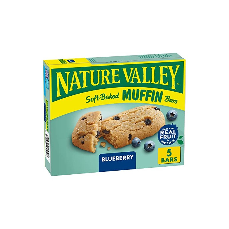 Nature Valley Blueberry Soft-Baked Muffin Bars, 5 ct, 6.2 oz