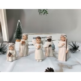 ENNAS Nativity Scene Indoor 12pcs Little People Nativity Set - Holy Family Figurine Set with Joseph Mary Baby Jesus and Manger - Christmas Decorations, Xmas Holiday Decor, for Women