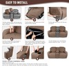 KinCam Loveseat Recliner Covers with Middle Console Slipcover, Recliner Sofa