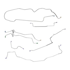 Inline Tube Replacement for 1984-88 Oldsmobile Cutlass 442 Hurst Olds Power Disc Brake Line Kit 7pc, OE Steel