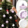 Meleager Christmas Baubles Pink Purple, 12 Pieces Christmas Tree Baubles