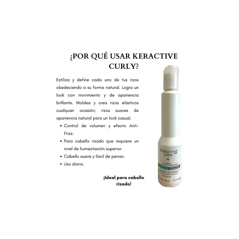 Nutrapel Keractive Curly Shampoo 300ml - 1 Pieza