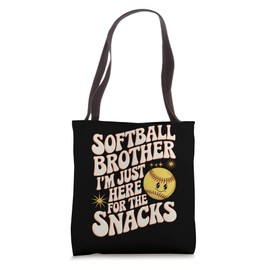 Softball Brother I'm Just Here For The Snacks Tote Bag