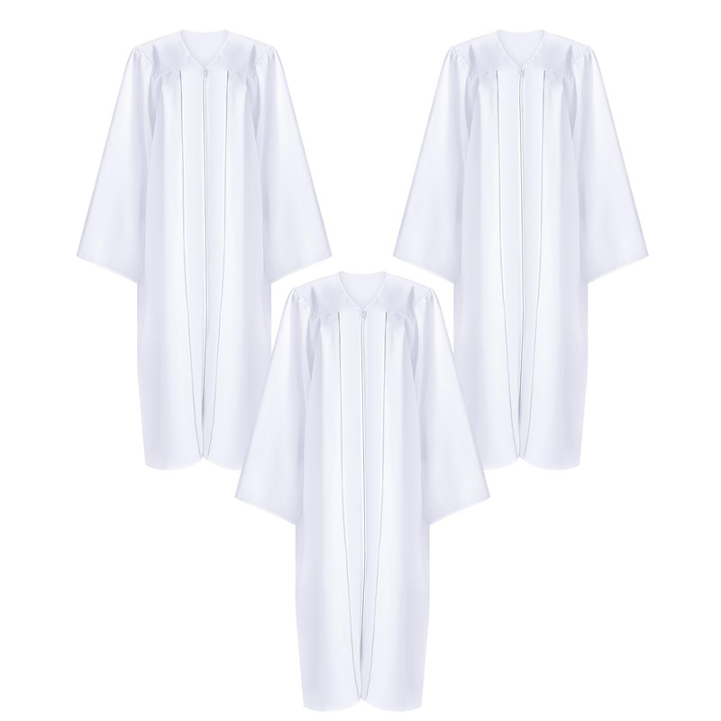 Toulite 3 Pcs Christmas Unisex Matte Choir Robes for Church