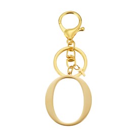 Mlouye Initial Letter with Cross Keychains Backpack Purse Bag Charm, A-Z Alphabet Letters Key Chains for Car Keys, O, Medium