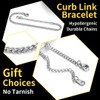 Cuban Link Bracelet for Men Thin Chain Bracelet