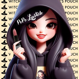 [Set] Popo Lipstick Witch's Pouch Lipstick, 2 Pieces (S02, Coral Pink)