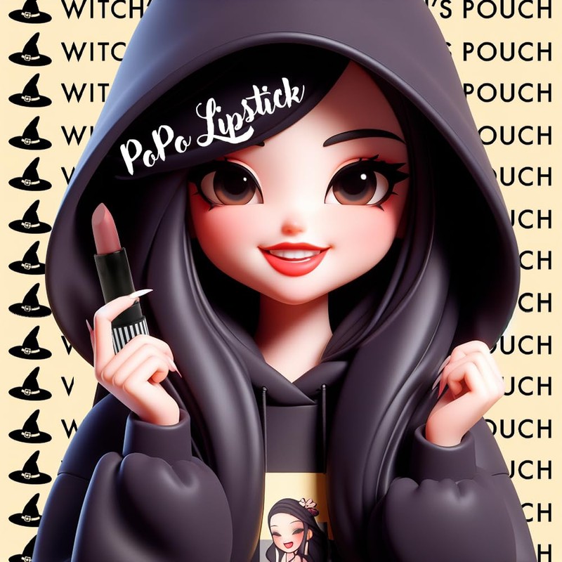 [Set] Popo Lipstick Witch's Pouch Lipstick, 2 Pieces (S02, Coral