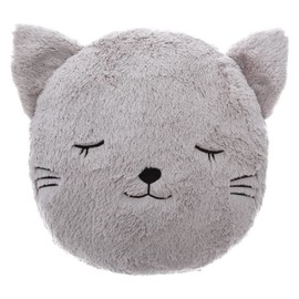 Atmosphera Children's Cushion Cat Faux Fur Diameter 28 cm Grey