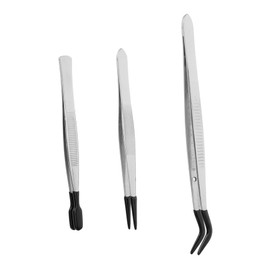 OSALADI Professional Stainless Steel Tweezer Set Eyelash Applicator Coin Tweezers Stamp Collector Hobby Craft Multi-use