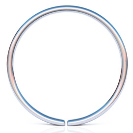 Thin Silver Rook Piercing - 20 gauge Rook Hoop, thin rook ring - Sterling Silver Rook jewelry (Silver, Sterling Silver)