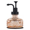 OCTMUSTARD 2 Pack Glass Kitchen Soap Dispenser Bathroom,Kitchen Refillable Liquid