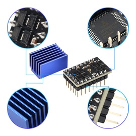 BCZAMD FYSETC HV5160 2 Pieces SPI Stepper Motor Driver with Copper Heatsink High Power Mute Driver Stepper Step Stick Controls for Spid Board Voro 2.4 3D Printer Parts CNC Engraving Machine