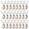 24 Pack Plastic Clothes Pins with Strong Anti-Rust Springs,Heavy Duty