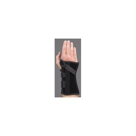 Med Spec V-Strap Wrist Support Brace, 8" Black, Large Right