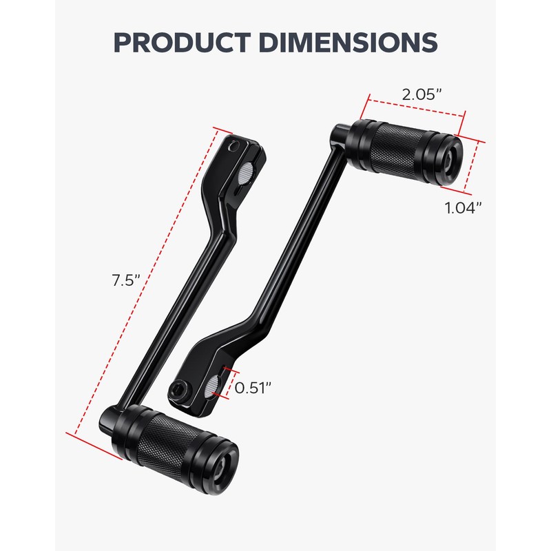 Amazicha Heel Toe Shift Pegs Shifter Lever Peg Stainless Steel