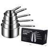 Stainless Steel Measuring Cups, 5 Piece Stackable Measuring Set, Baking