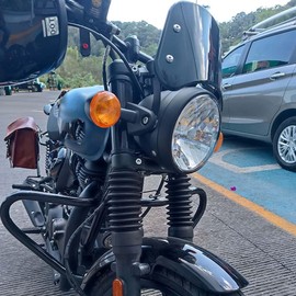 MOQIAOSEIKO For Royal Enfield Meteor 350 Interceptor 650 350 Hunter 350 Continental GT Windshield Windscreen Deflector Cover Protector