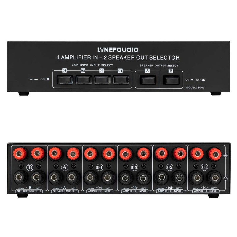SynoRiver 4 Input 2 Output Power Amplifier and Speaker Switcher