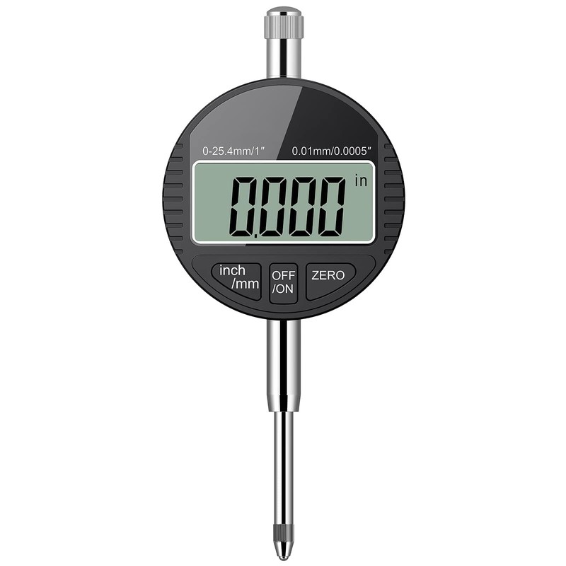 AUTOUTLET Digital Dial Gauge 0.01/0.0005 Inch Digital Dial Gauge Measuring