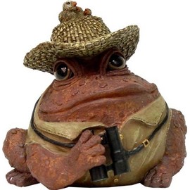 Homestyles Toad Hollow #94036 Figurine Bird Watcher with Naturalist Hat, Vest & Binoculars Character Garden Statue Small 5.5" h Toad Figure Coffee