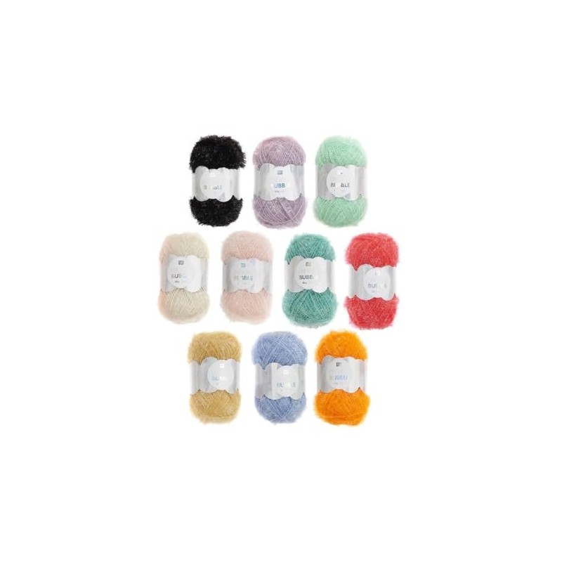 Rico Design Creative Bubble Set, 10 Colours, 50 g Each