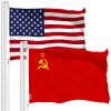 G128 NEW G128 USSR Flag and American Flag Set 3x5