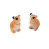 Leadigol 10PCS Mini Hamster Figurine,Miniature Animals Statue Similation Resin Hamster