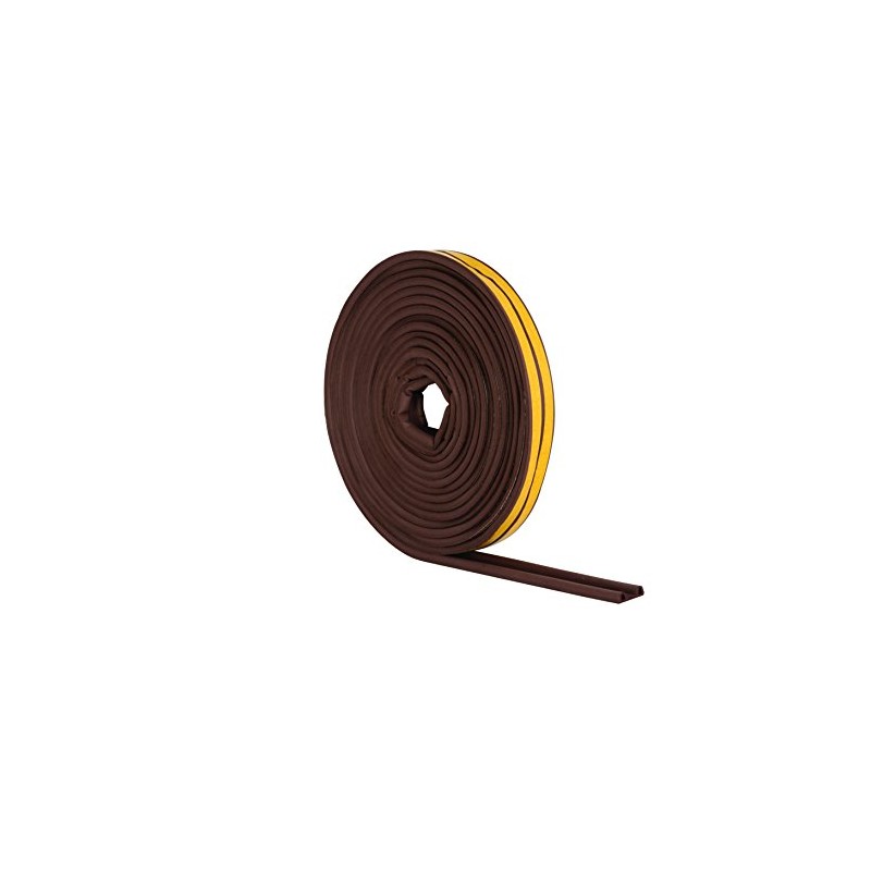 STORMGUARD Brown 05SR034010MB 10m EPDM 'P' Profile Self-Adeshive Rubber Draught