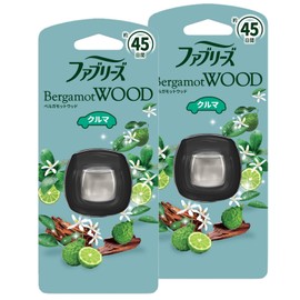 Febreze Car Air Freshener Easy Clip Bergamot Wood 0.8 fl oz (2.2 ml) x 2 Packs