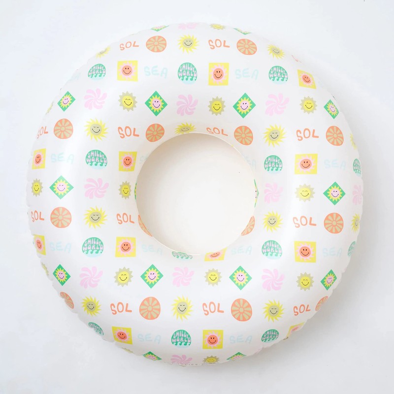 Sunnylife - Mouth-blown beach bike and beach ball - Smiley,