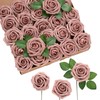 Ling's Moment Artificial Flowers Dusty Rose Roses 25pcs - Dusty