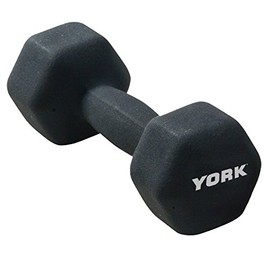 York Fitness Single Neoprene Hex coating Dumbbell, Black, 0.5KG