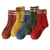 5 Pairs Warm Wool Socks for Women Cute Cozy Crew
