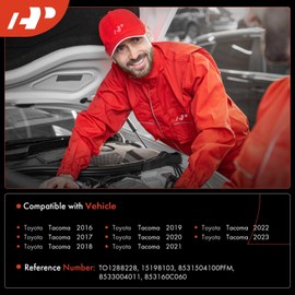 A-Premium Windshield Washer Reservoir Compatible with Select Toyota Models - Tacoma 2016-2023, with (Cap/Washer Pump/Hose/Bracket) - Replace# 853160C060, 8533004011